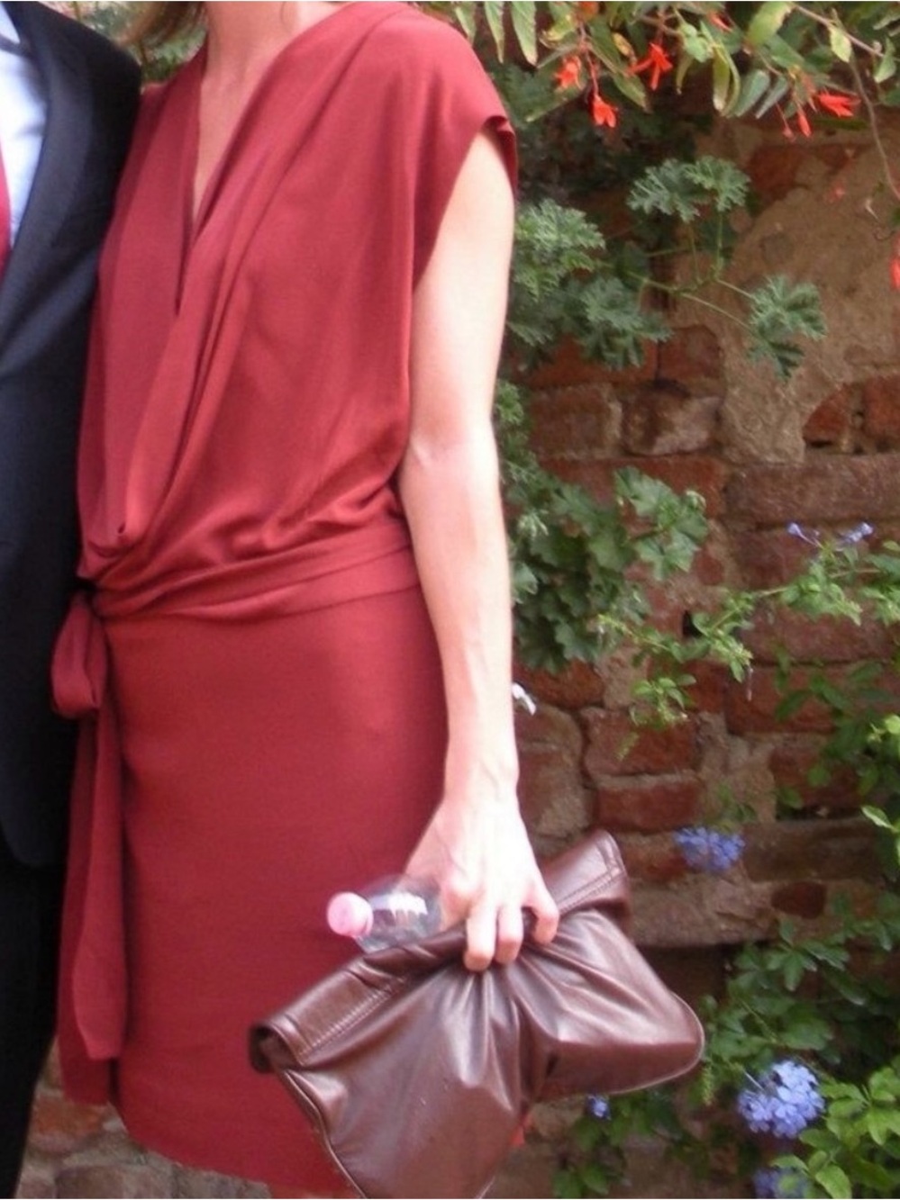 Diane Von Furstenberg Rust Red Wrap Dress